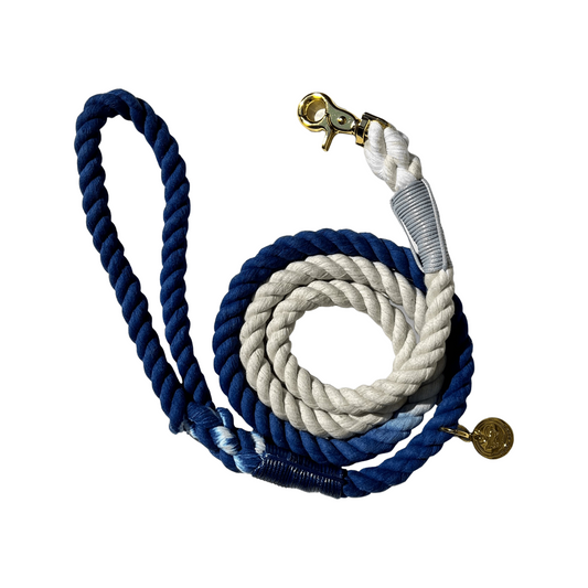 Navy & White Rope Leash